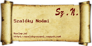 Szalóky Noémi névjegykártya